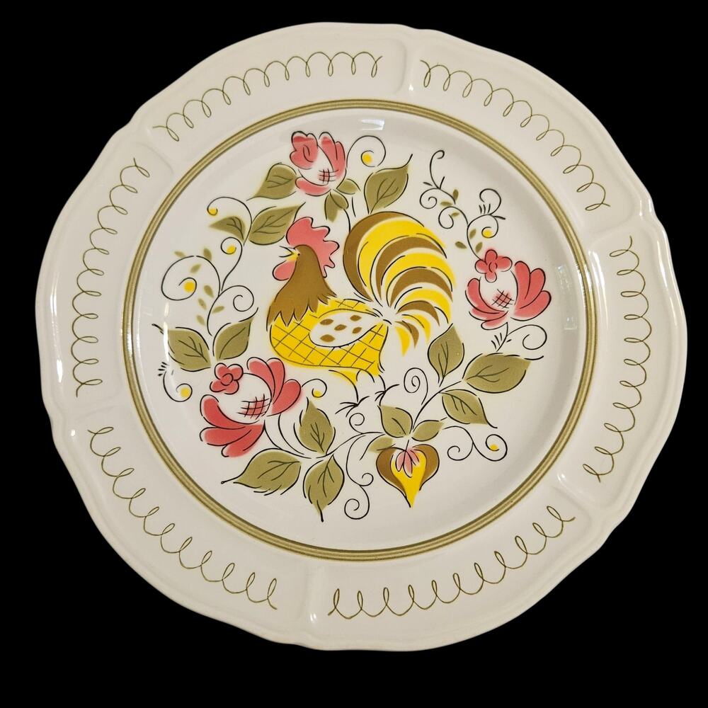 Mikasa Heritage Rooster Floral Dinner Plates Set of 2
